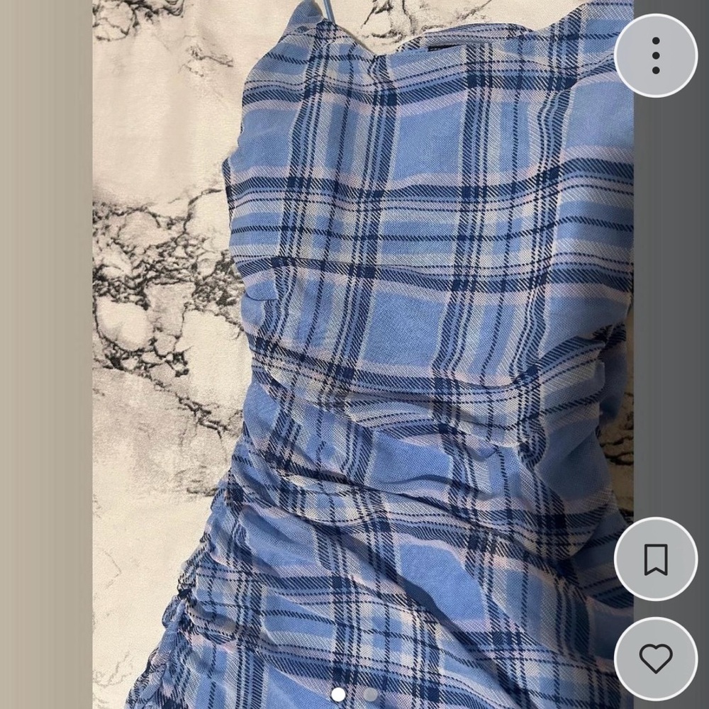 Blue Plaid Dress